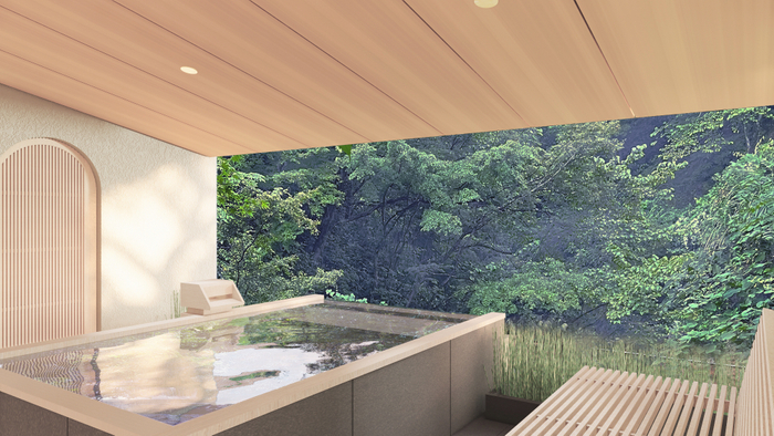 源泉掛け流しの客室温泉