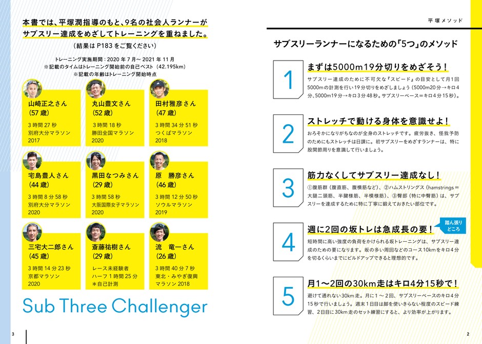 サブスリーランナーになるための「5つ」のメソッド