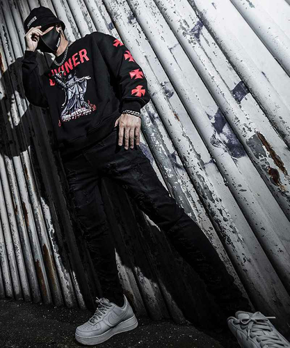 Judgment Sweat Shirt （ブラック&times;レッド