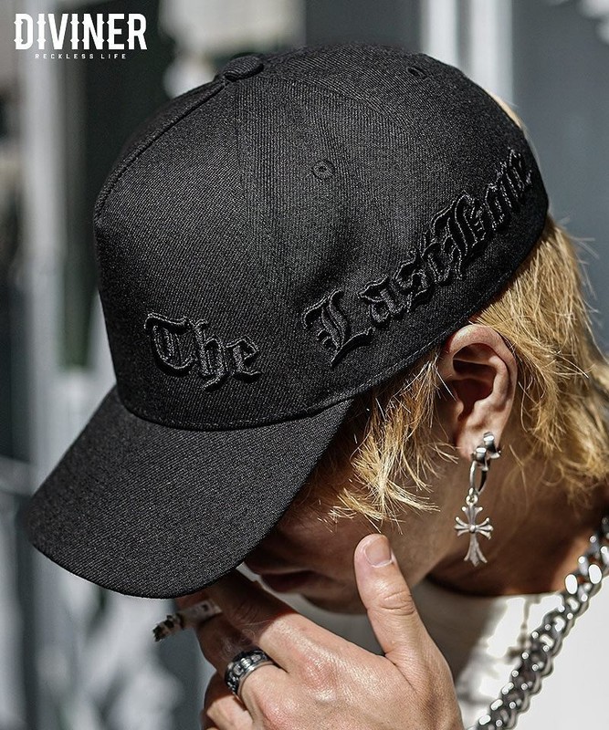 【Black Letter】Embroidery Last Bone Cap