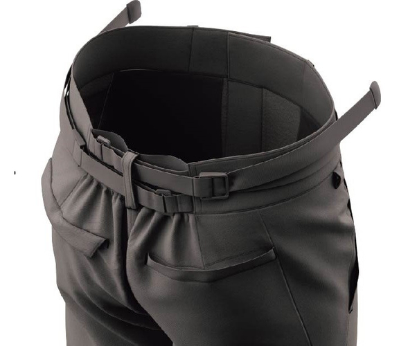 ▲滑車を応用した構造の骨盤ベルト