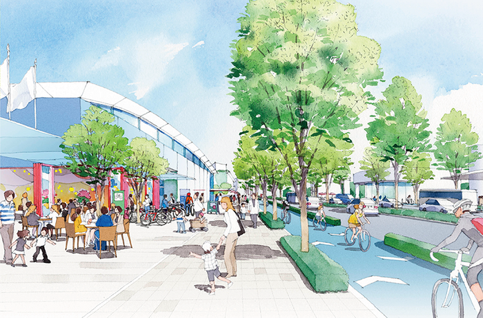 南多摩尾根幹線沿道エリアの土地活用イメージ（画像提供：多摩市）