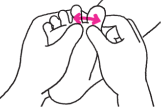 基本のマッサージ：①足の指を開く