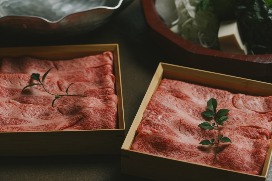 銘牛・但馬牛のしゃぶしゃぶ付き会席も好評 ※イメージ