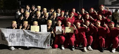 令和7年度ダンスドリル秋季競技大会(中国・四国大会)で優勝した際の様子