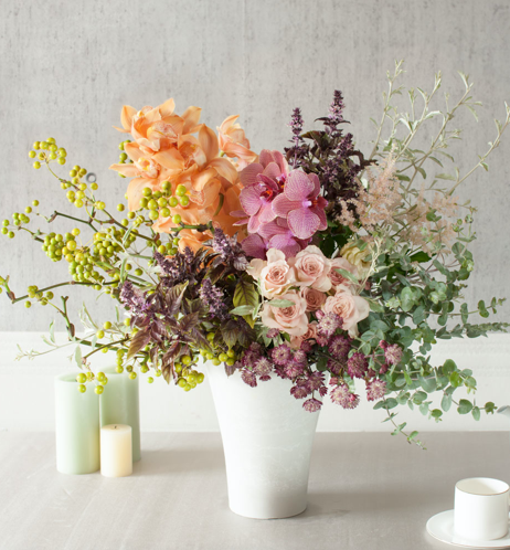 【東京限定 アレンジメント】オレンジ&times;ピンク 高さ約65cm