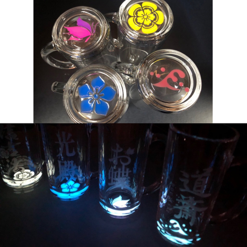 月光ジョッキ光殿家紋Ver　4種　底