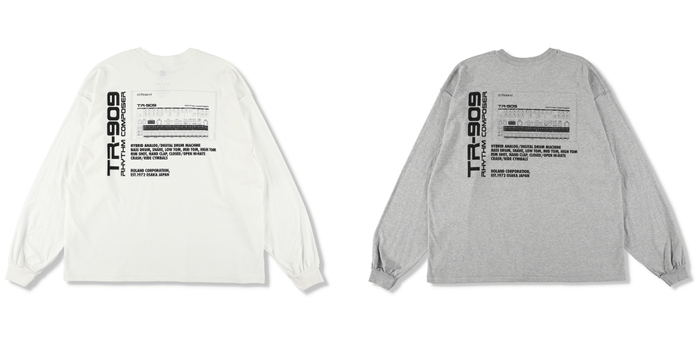 TR-909 LONG SLEEVE T-SHIRT(ISNESS MUSICxROLAND)