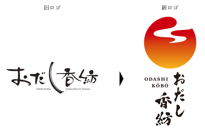 旧ロゴから新ロゴへ