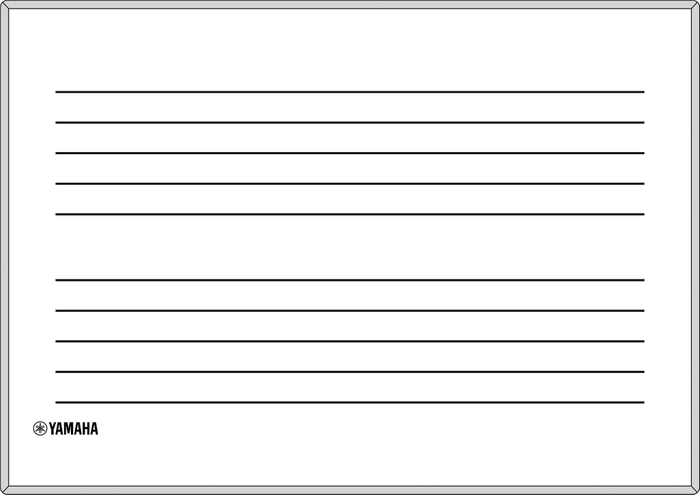 五線ホワイトボード(A4)音符マグネットつき