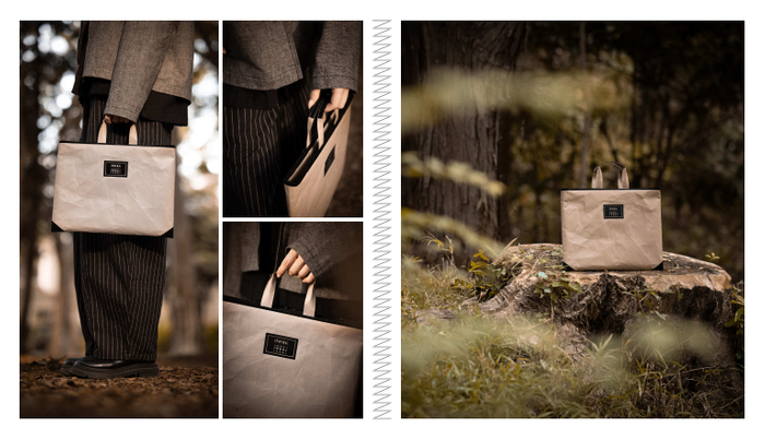 “SIWA × UNFOLK CLASSIC”Yamanashi flocky print washi bag