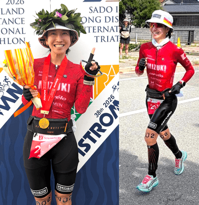 2026佐渡国際トライアスロン大会プレシジョンサポート平柳美月選手