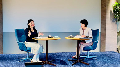 紫藤 由美子氏と坂本 祐央子氏（コーチ探せる代表）