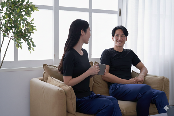 男女モデル着用画像