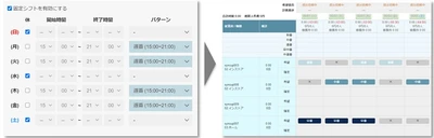 ~複数店舗の人員配置を簡単に!“生産性Up”を支える新機能続々~ SaaS型シフト管理サービス「Sync Up」 シフト作成時間を大幅削減できる新機能「固定シフト」を提供開始