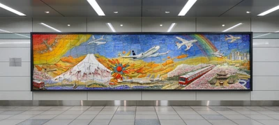 京急空港線 羽田空港第3ターミナル駅に陶板レリーフを設置 　日本特有の釉薬で世界とつながる玄関口を彩る　 洋画家 絹谷 幸二氏が原画・監修 「煌めく希望、KEIKYU」2024年10月3日(木)公開