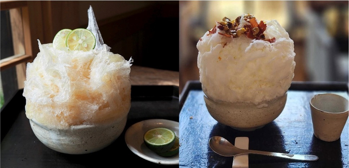 (写真左から)「和三盆すだち」､「PREMIUMヨーグルト」