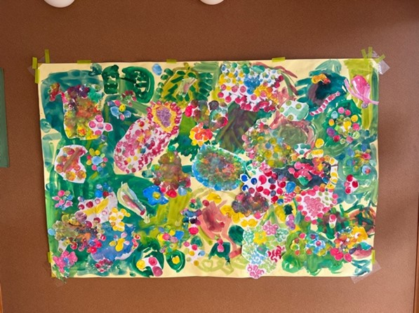 たんぽでお絵描き体験