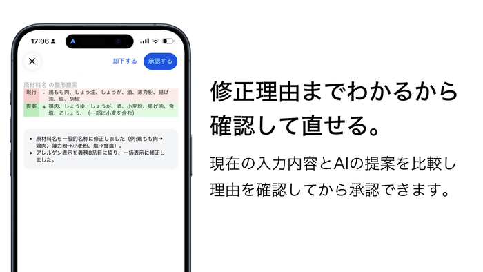 修正理由までわかるから確認して直せる
