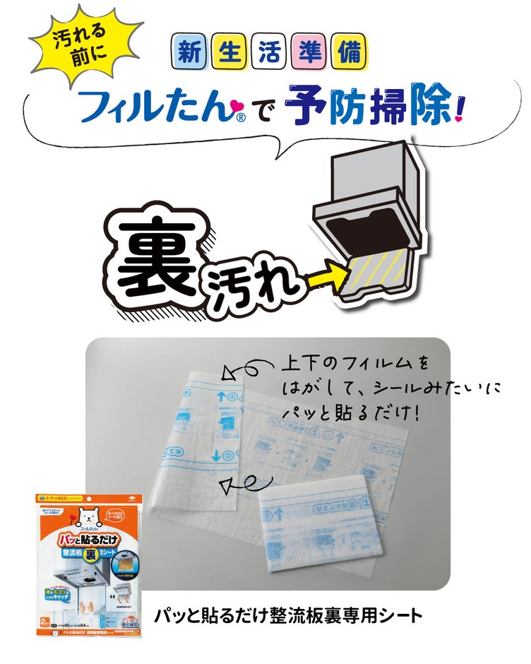 パッと貼るだけ整流板裏専用シート