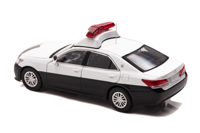 1/43 トヨタ クラウン ロイヤル (GRS210) 警察パトロール車両：左後