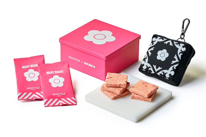 「QUOLOFUNE&times;MARY QUANT」ノボタイル缶フレイズ(ポーチ付き)