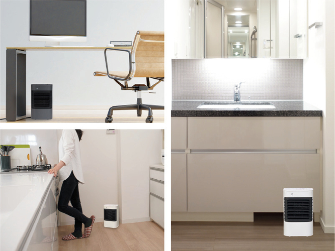 別々に角度調整できる上下2段ルーバーで場所を選ばず使える