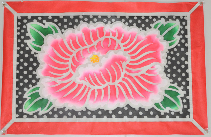 牡丹 ※津軽扇美会(約)縦53センチ&times;横80センチ