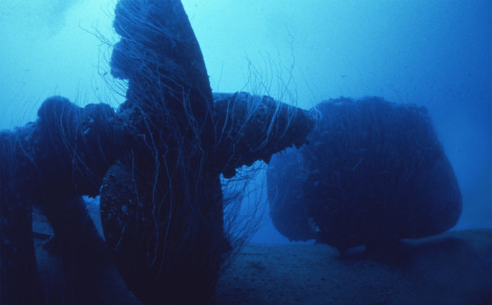 Nagato Blue - (propeller) /2020 写真紙、アルミとアクリルマウント、161.4 x 100.0cm (C)YANAGI STUDIO