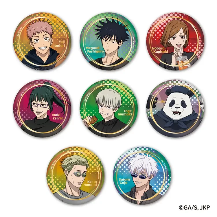 ▲オーロラ箔押しビッグ缶バッジ