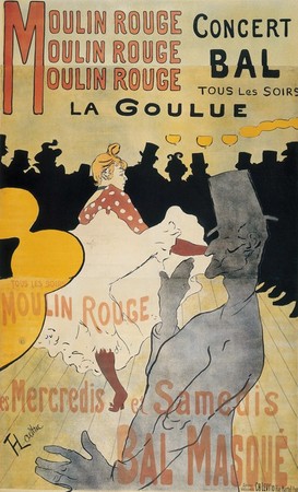 アンリ・ド・トゥールーズ＝ロートレック《ムーラン・ルージュ、ラ・グーリュ（第２ステート）》1891年