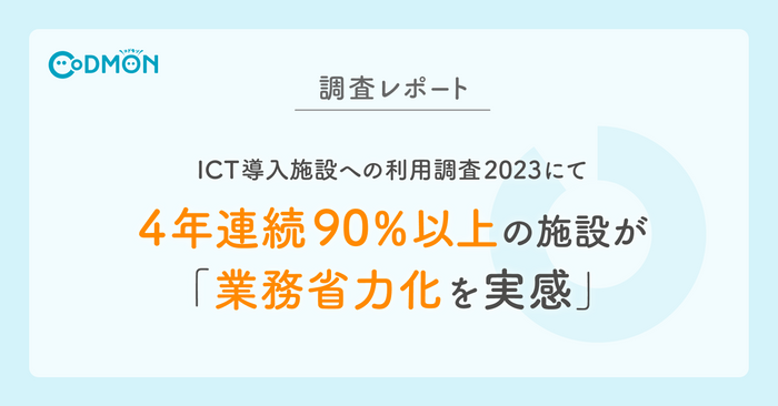 【調査レポート】 ICT導入施設への利用調査2023にて 4年連続90%以上の施設が「業務省力化を実感」