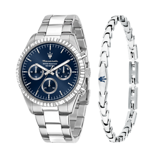 43MM MULT BLU DIA SS＋JEW ICONIC BR SS BLUE 18＋3.5CM