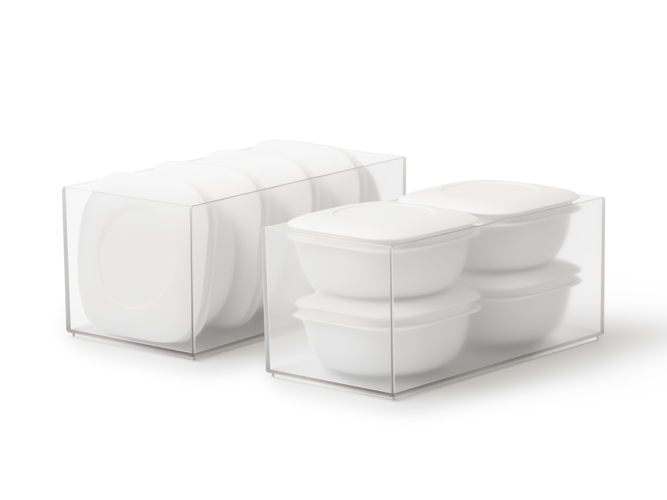 立てても重ねても収納可能