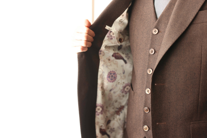 スーツの内側にこだわる