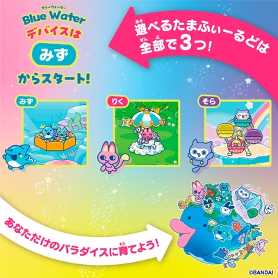 あそべるフィールドは3つ(Blue Waterの場合)