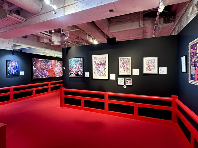 「藤ちょこ イラスト展 -祝彩巡礼-」会場風景2