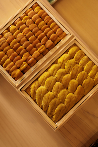 鮨 おりがみ「むらさきうに」「ばふんうに」