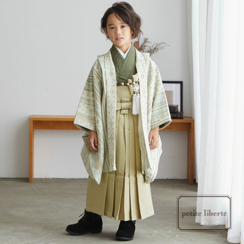 更紗縞ブルー&times;ベージュ、オリーブグリーン