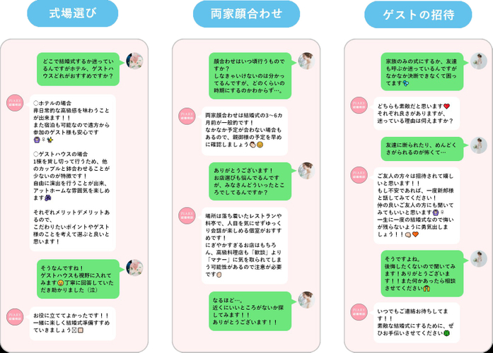 相談相手は、全員が結婚式準備のプロ