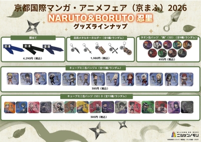 ▲「NARUTO＆BORUTO 忍里」グッズラインナップ
