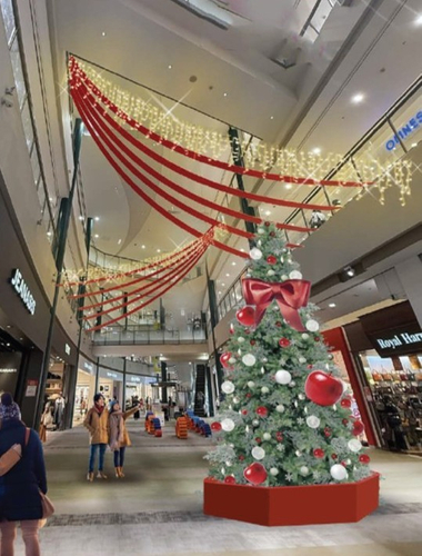 ▲メイン装飾：KUZUHA MALL本館ミドリモール1F モールアベニュー