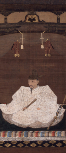 豊臣秀吉像　桃山時代、17世紀初期　絹本着色　池長孟コレクション