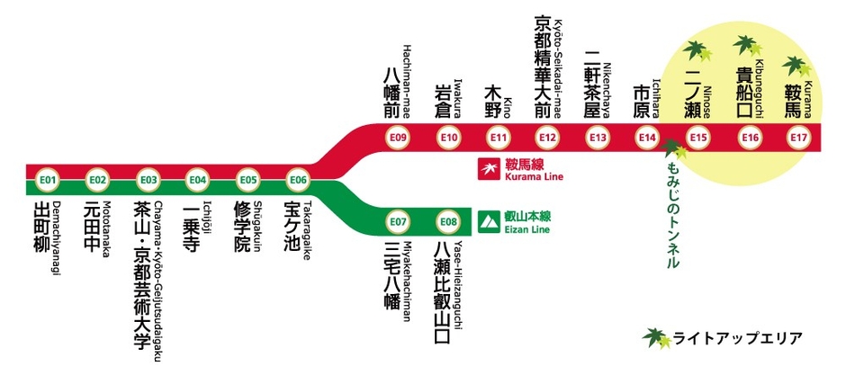 叡山電車路線図