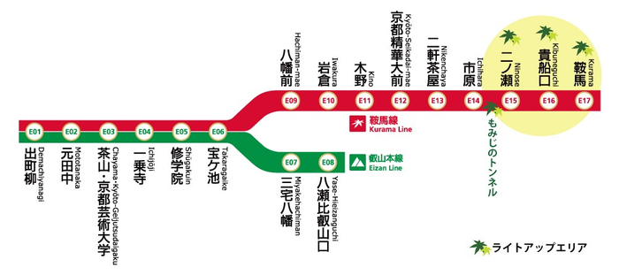 叡山電車路線図