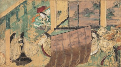 澤田かおり「「源氏物語絵巻」第五十帖　東屋一　模写」東京藝術大学蔵