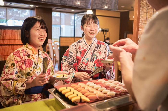 料理人が出来立てをご提供する「ライブビュッフェ」