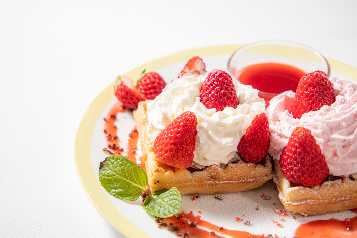 ▲淡路島産ハニーいちごワッフル