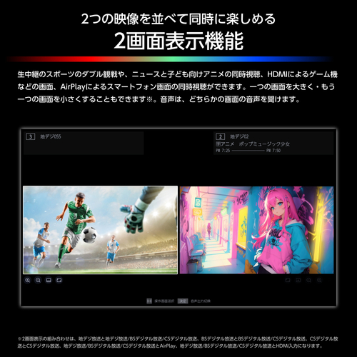 2画面表示機能