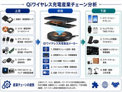図. Qiワイヤレス充電の産業チェーン